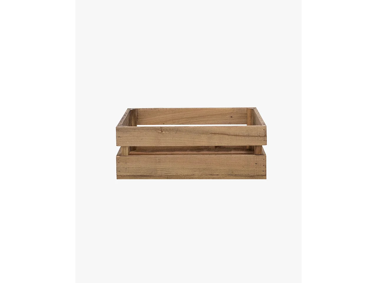 Pack 3 boîtes en bois de pin marronnes vieillis 49x17,5cm - BOX - DECOWOOD