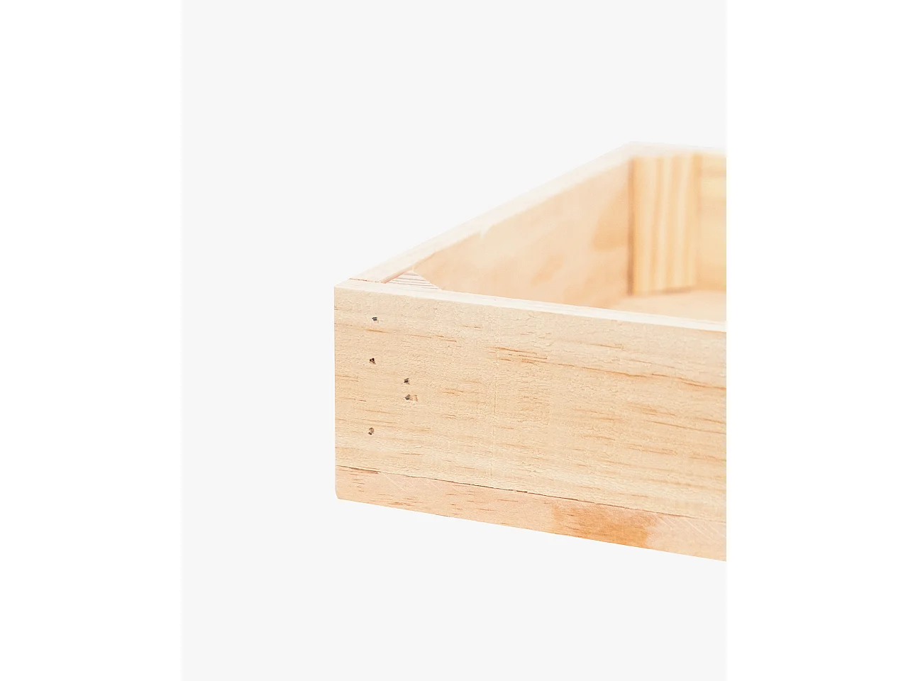 Scatola in legno massello in tono naturale 49x30,5x7,5 cm - BOX - DECOWOOD