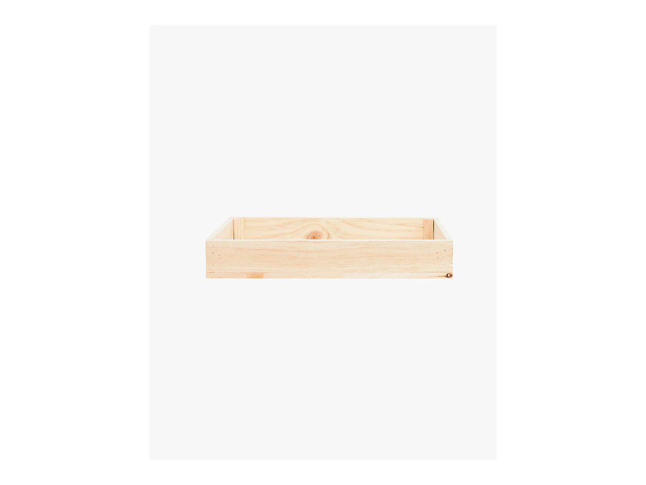 Scatola in legno massello in tono naturale 49x30,5x7,5 cm - BOX - DECOWOOD