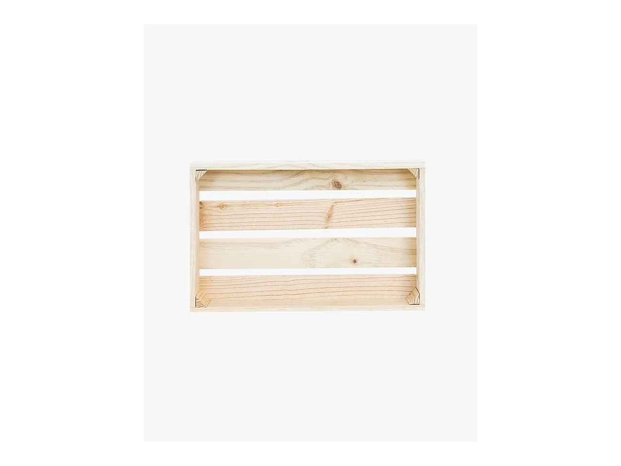 Scatola in legno massello in tono naturale 49x30,5x7,5 cm - BOX - DECOWOOD