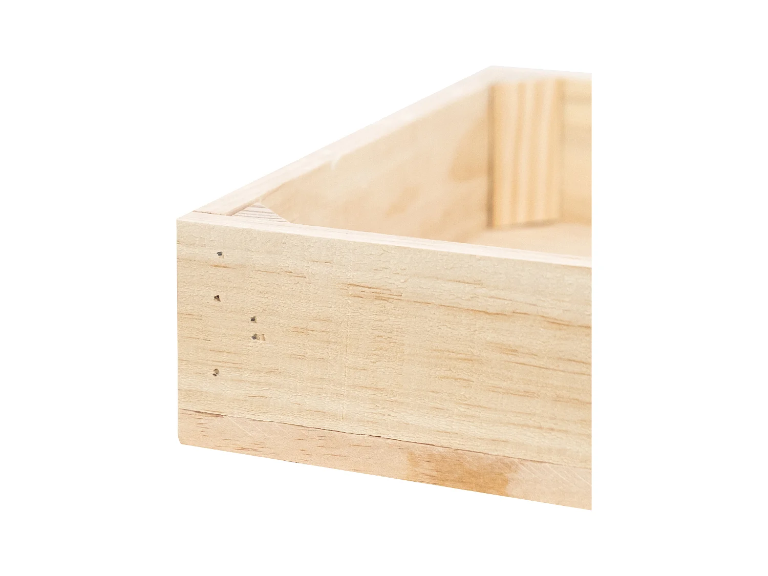 Scatola in legno massello in tono naturale 49x30,5x7,5 cm - BOX - DECOWOOD