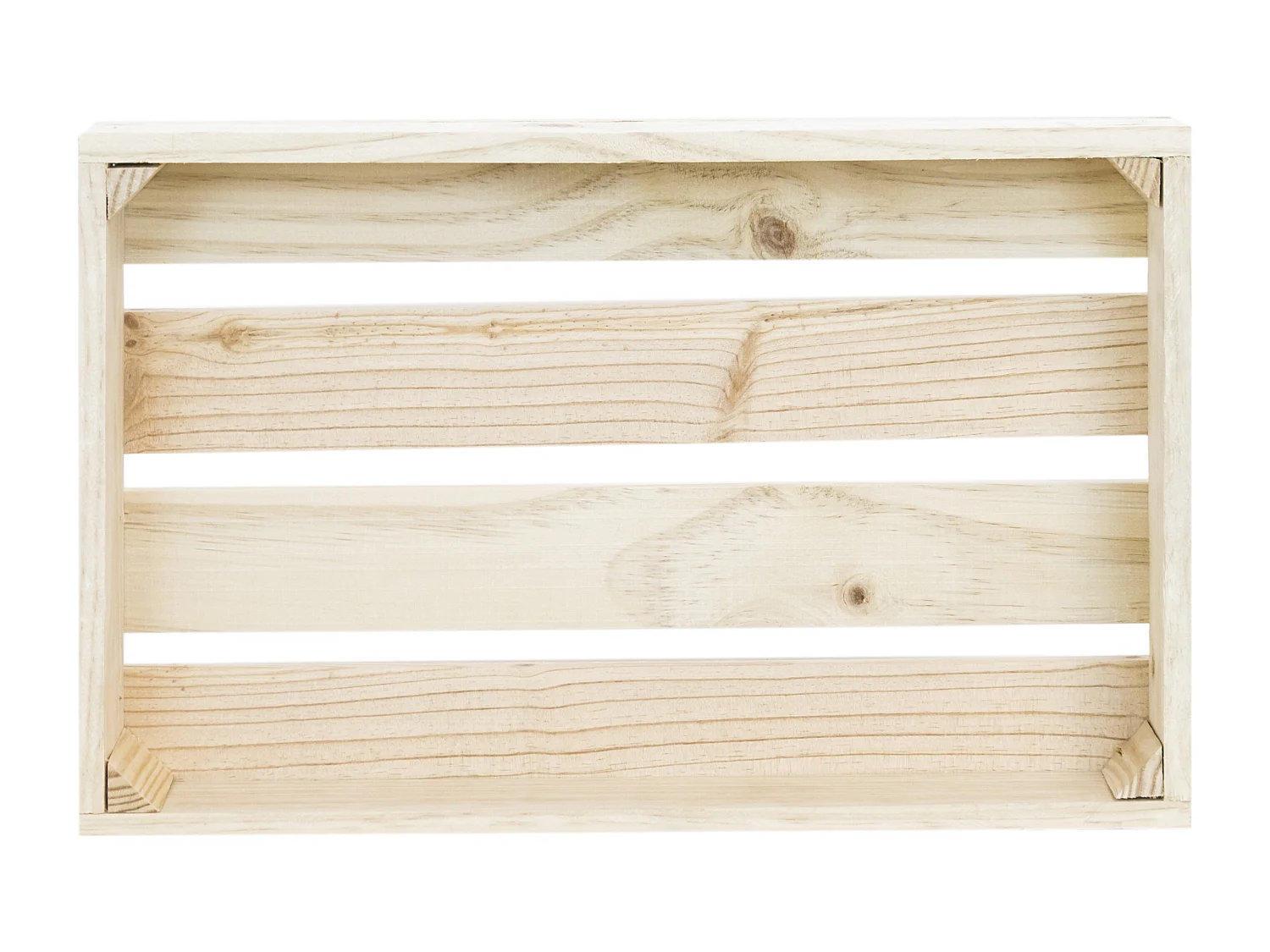 Scatola in legno massello in tono naturale 49x30,5x7,5 cm - BOX - DECOWOOD