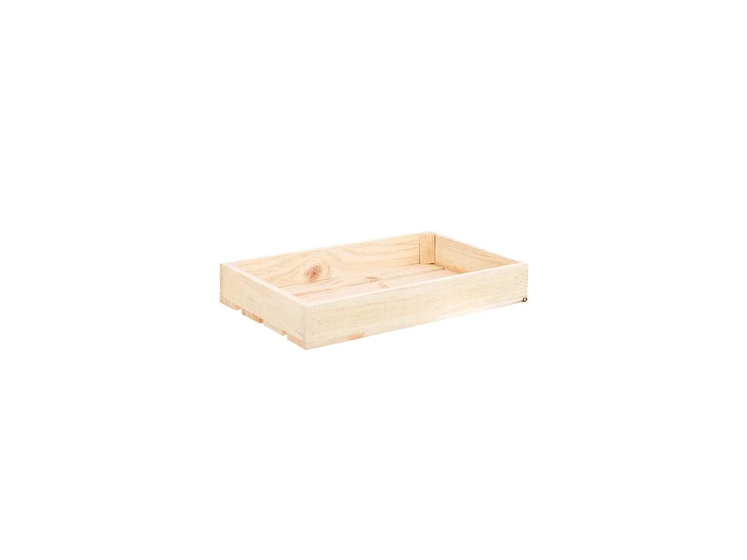 Caja de madera maciza en tono natural de 49x30,5x7,5cm - BOX - DECOWOOD