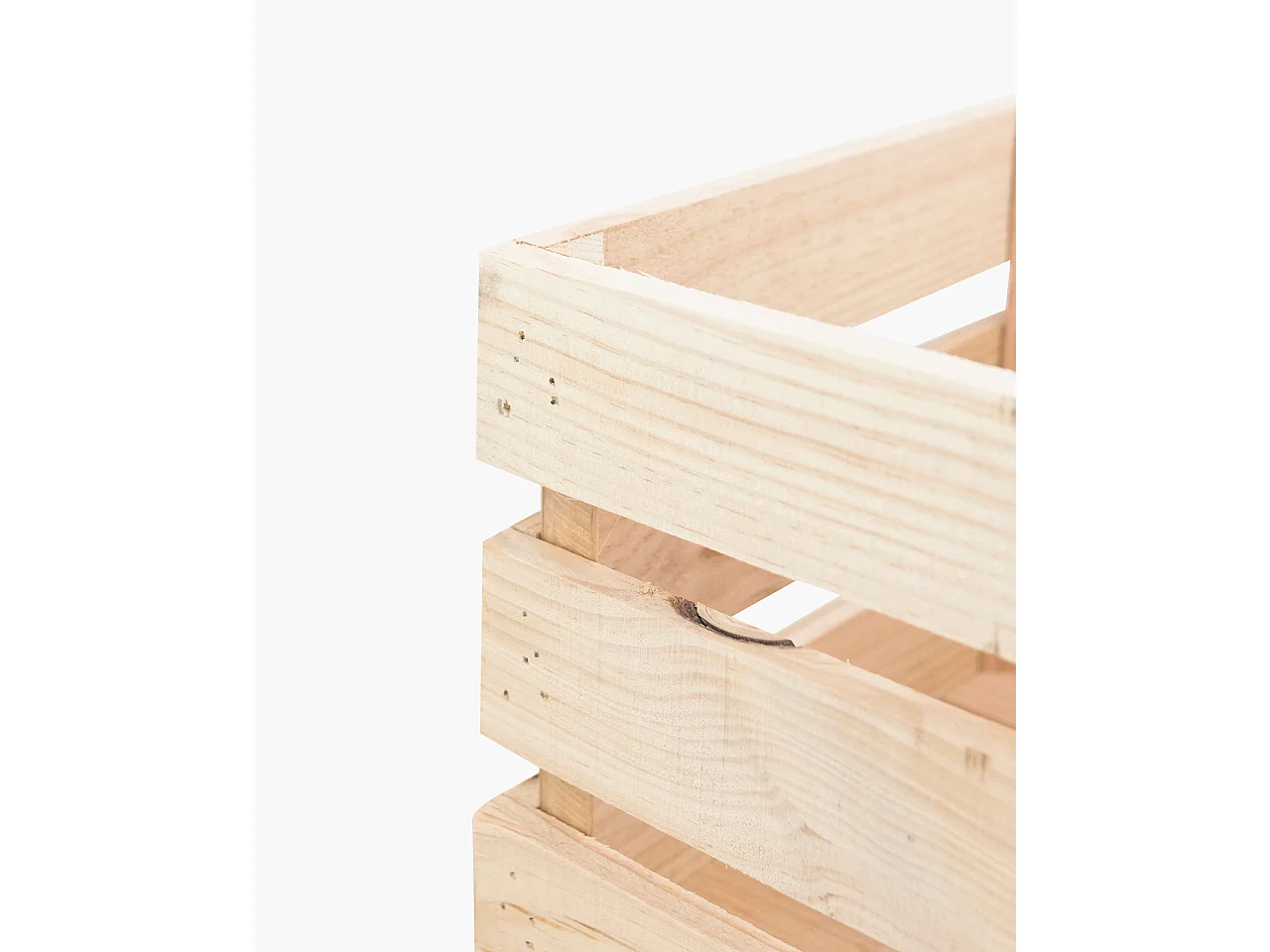 Scatola in legno massello in tono naturale 49x30,5x25,5cm - BOX - DECOWOOD