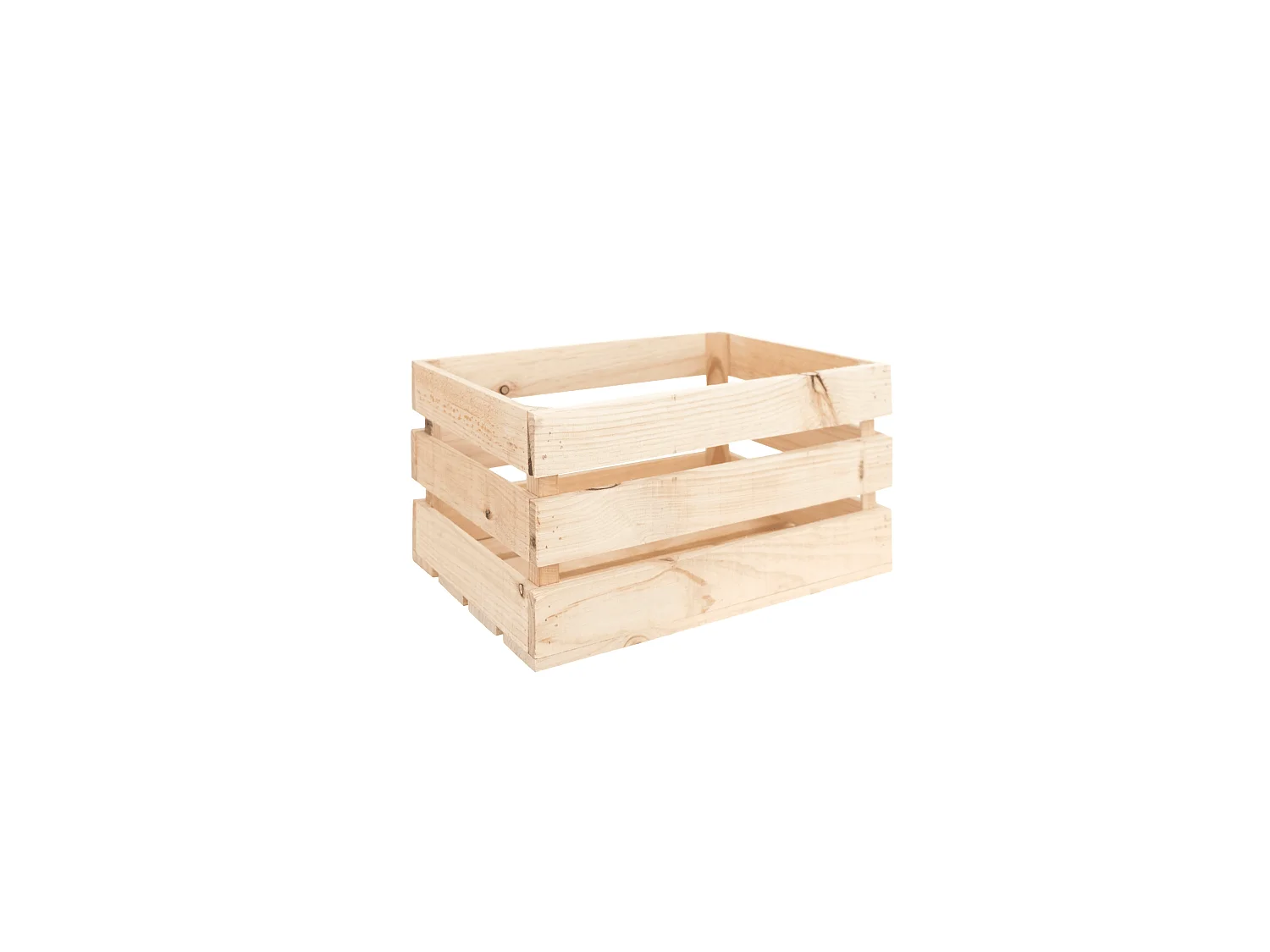 Caja de madera maciza en tono natural de 49x30,5x25,5cm - BOX - DECOWOOD