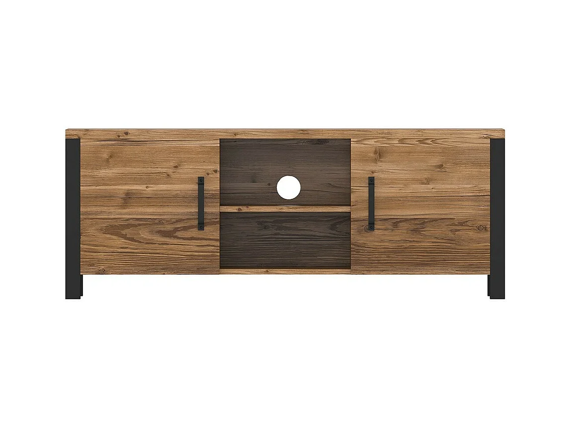Mueble para TV DARWIN – 150 cm en pino y negro mate
