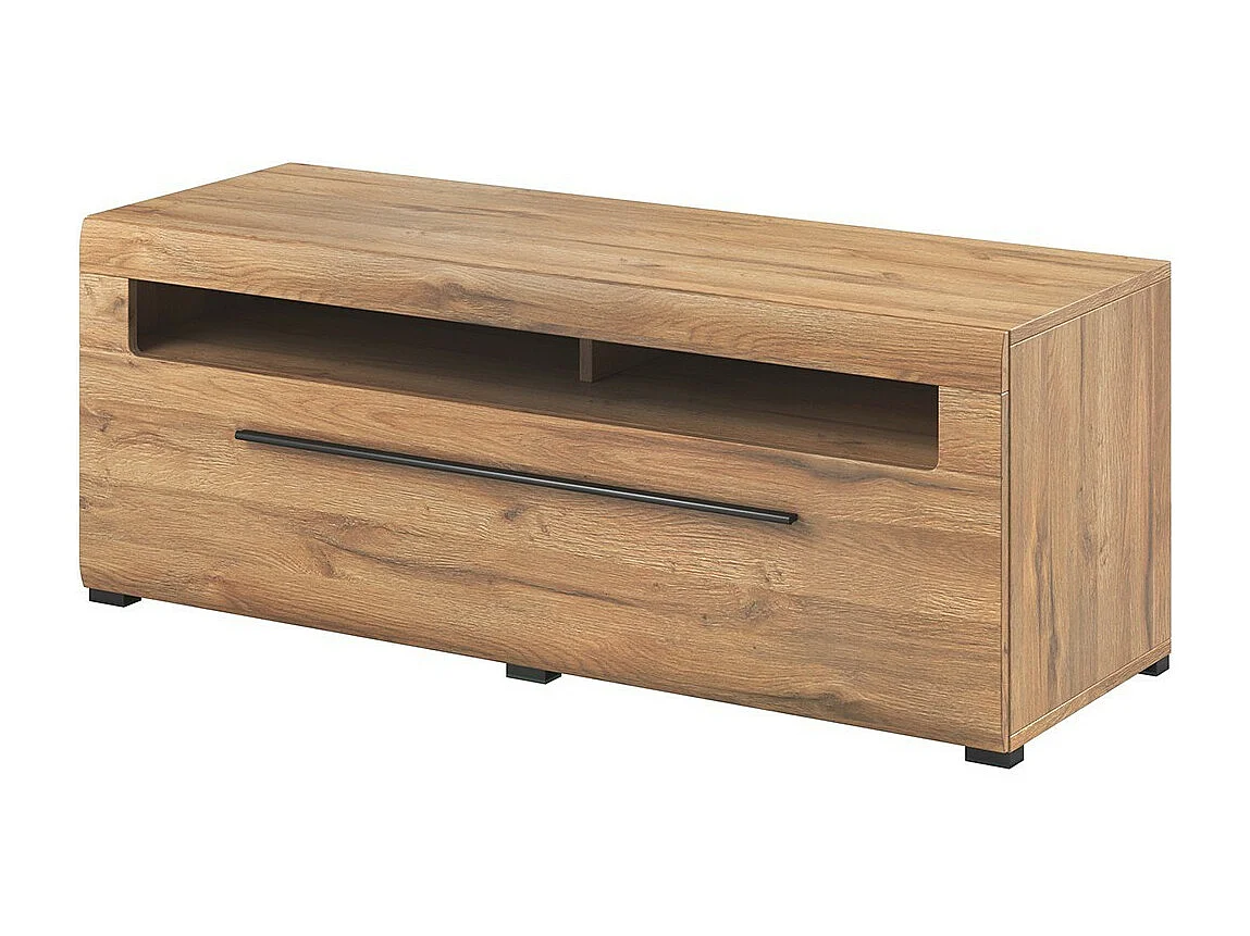 Meuble TV 140cm collection BREDA. Coloris chêne. Style design.