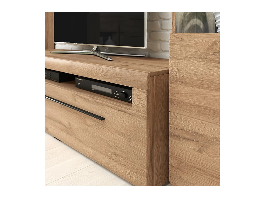 Móvel para TV XL 160cm coleção BREDA. Cor carvalho. Estilo design.