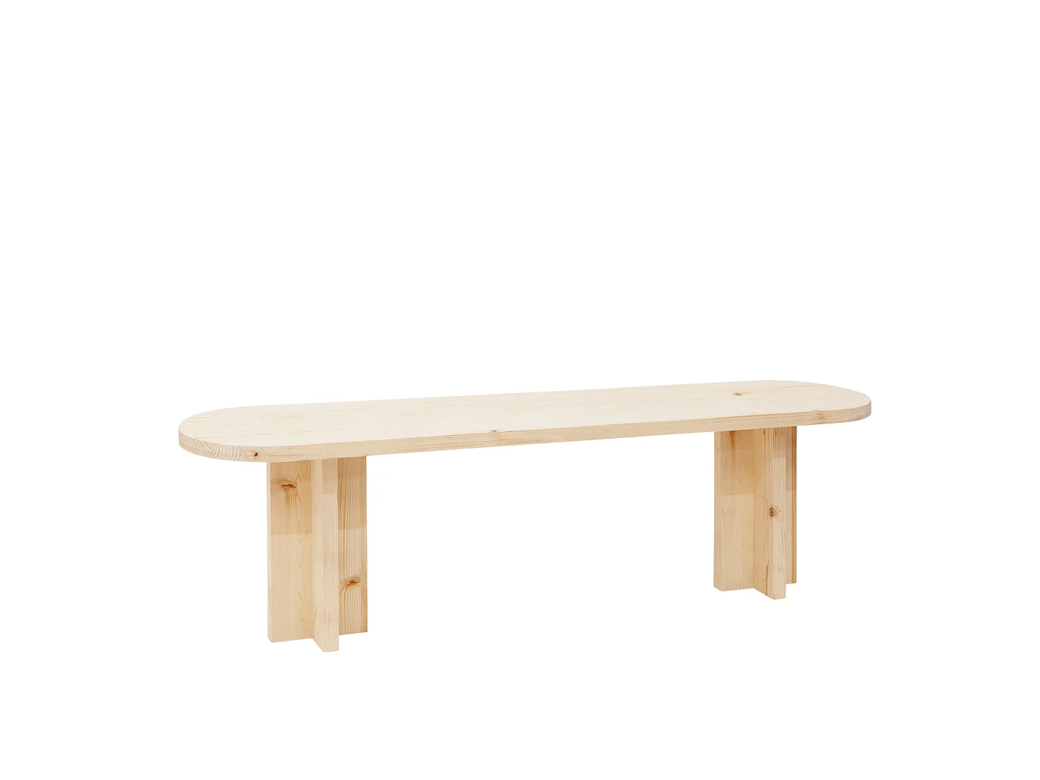 Banc en bois de sapin naturel 160x45cm - TOKYO - DECOWOOD