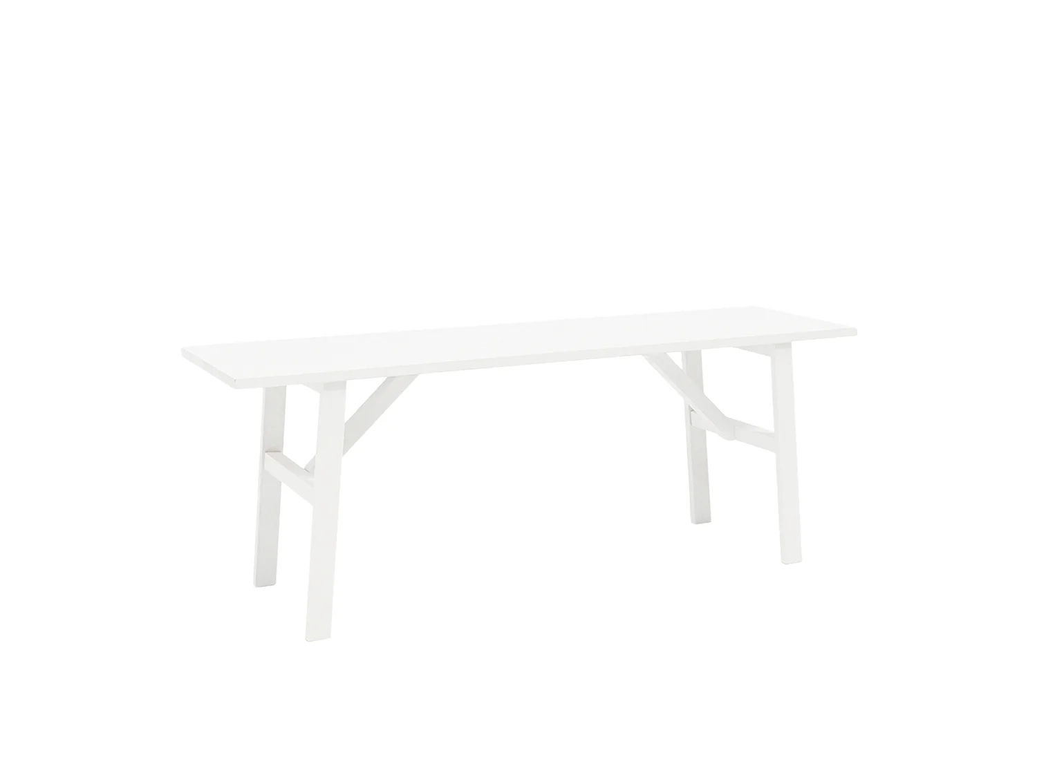 Banc en bois de sapin blanc 120x45cm - SIEP - DECOWOOD
