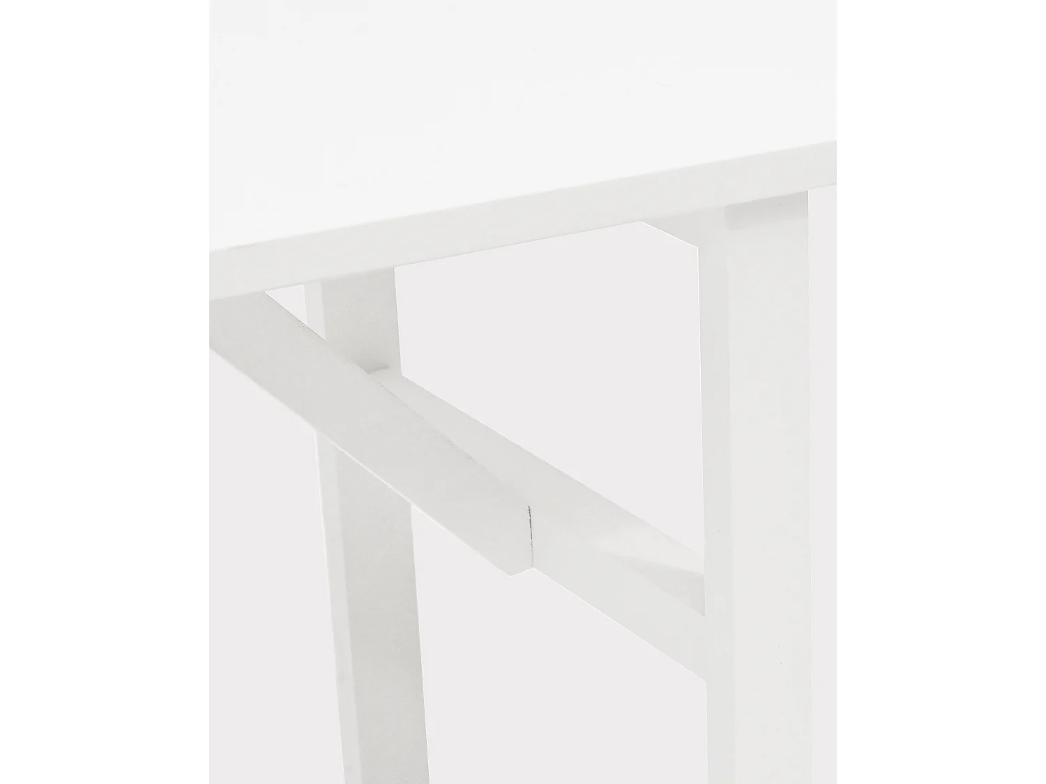 Banqueta de madera maciza en tono blanco de 120x45cm - SIEP - DECOWOOD