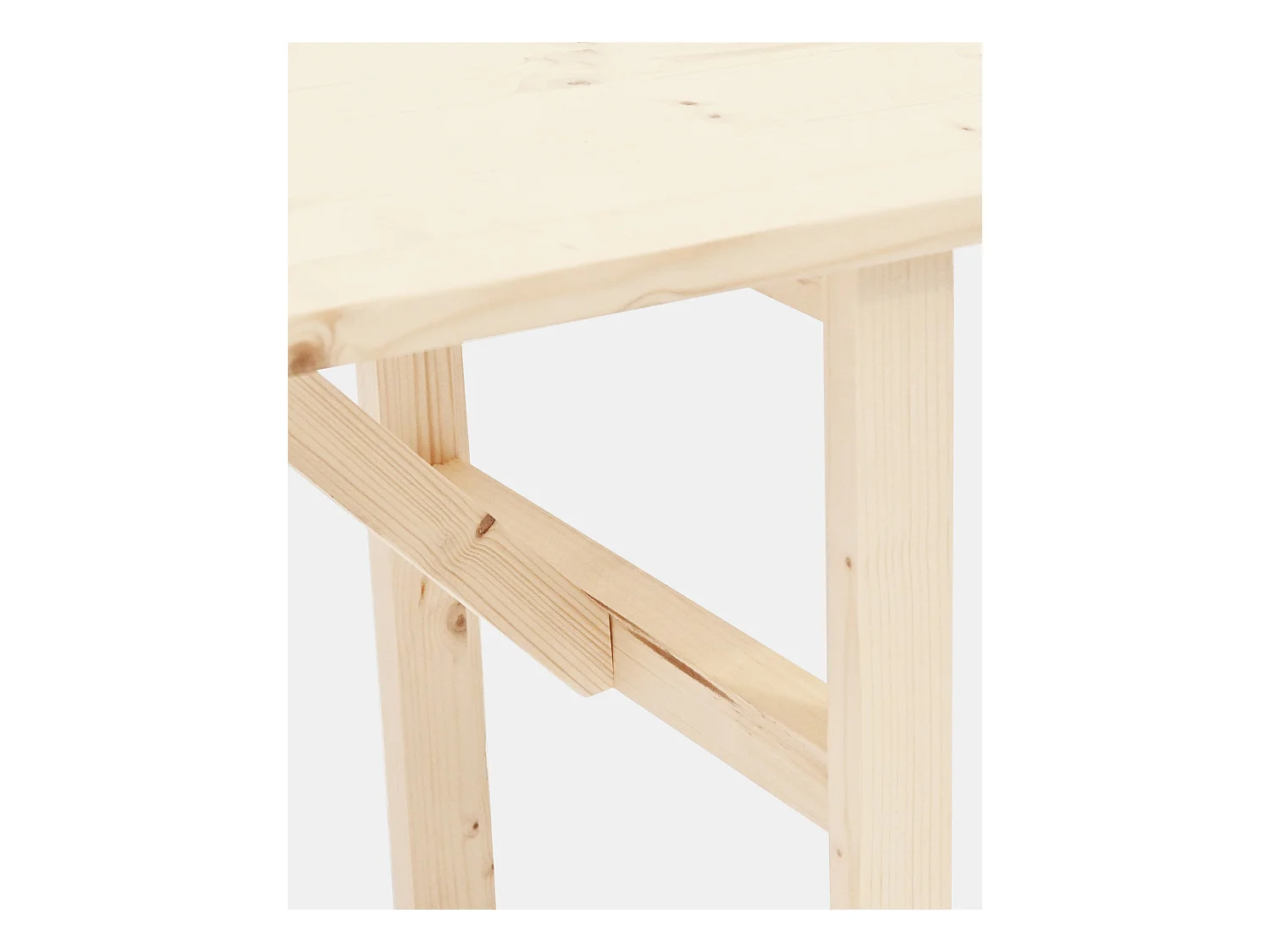 Panca decorativa in legno massello in tono naturale 120x45cm - SIEP - DECOWOOD