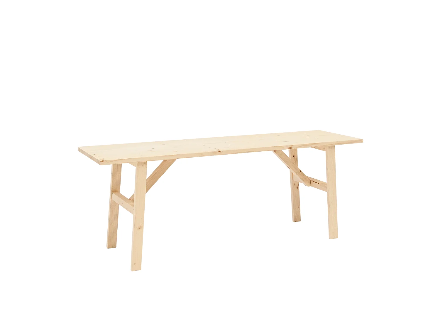 Banc en bois de sapin naturel 120x45cm - SIEP - DECOWOOD