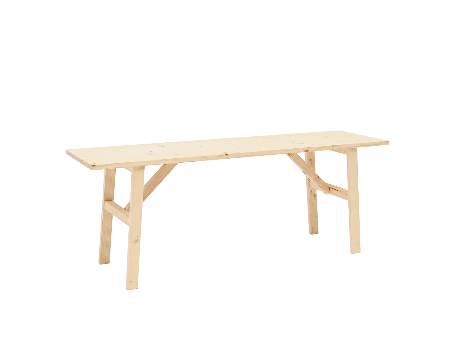 Banc en bois de sapin naturel 120x45cm - SIEP - DECOWOOD