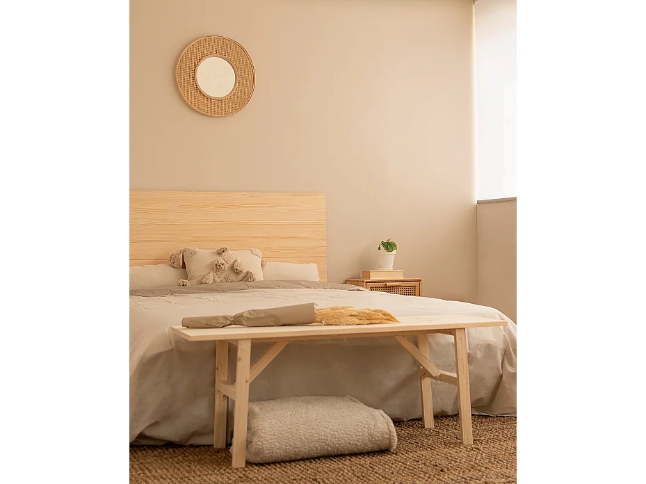 Banc en bois de sapin naturel 120x45cm - SIEP - DECOWOOD