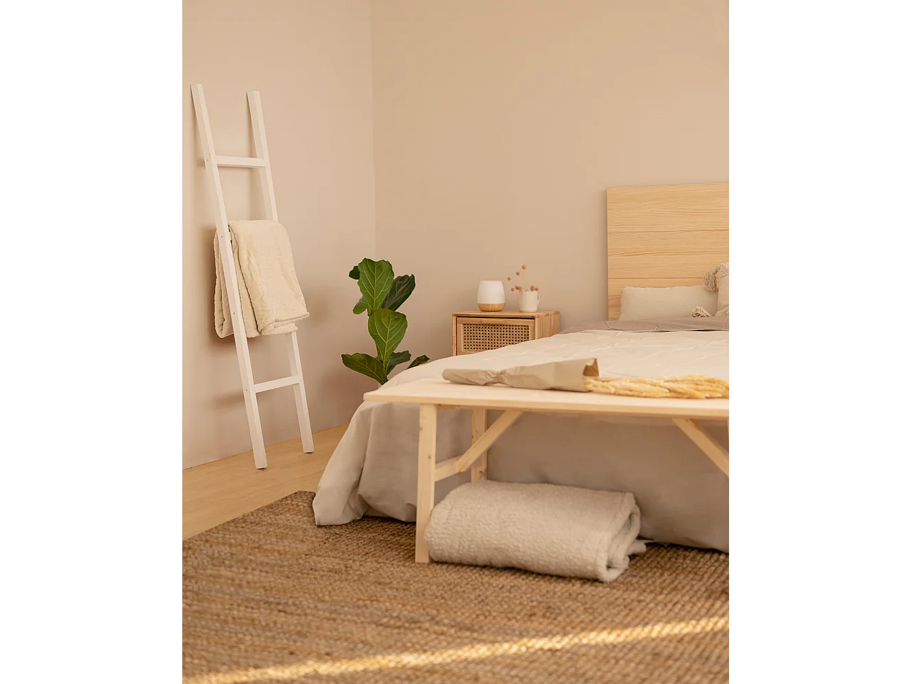 Banc en bois de sapin naturel 120x45cm - SIEP - DECOWOOD