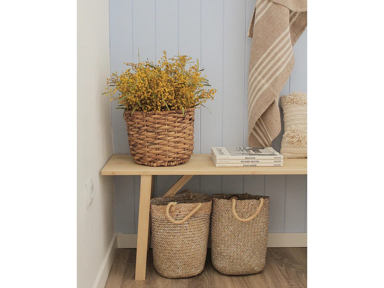 Banc en bois de sapin naturel 120x45cm - SIEP - DECOWOOD