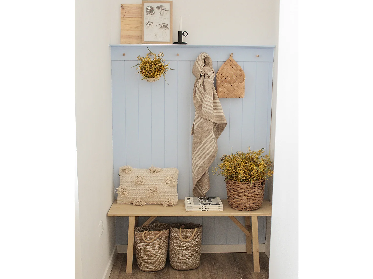 Banc en bois de sapin naturel 120x45cm - SIEP - DECOWOOD