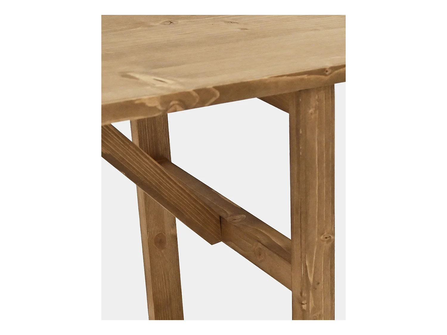 Banqueta de madera maciza en tono roble oscuro de 120x45cm - SIEP - DECOWOOD