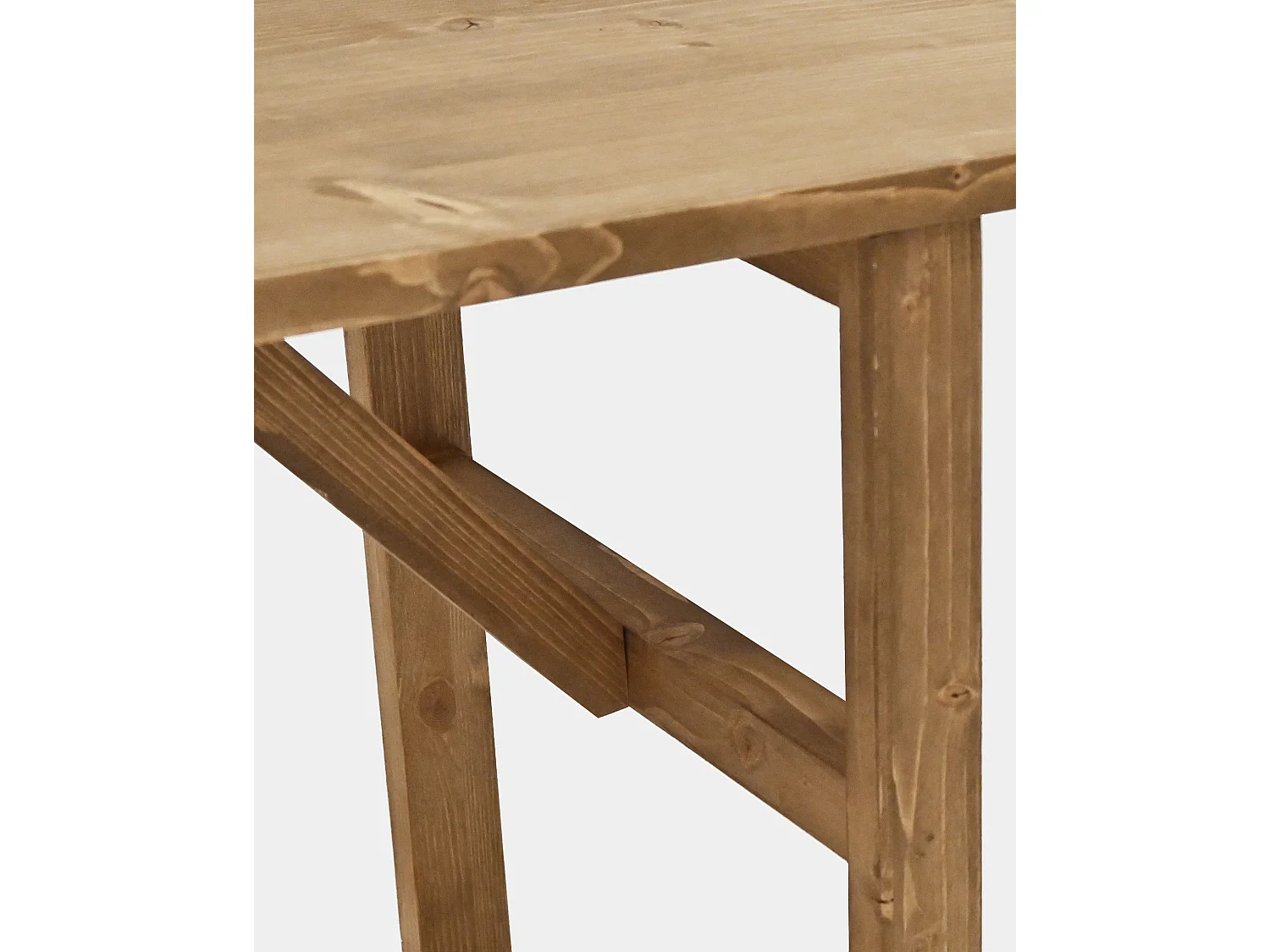 Panca decorativa in legno massello in tono marrone 120x45cm - SIEP - DECOWOOD