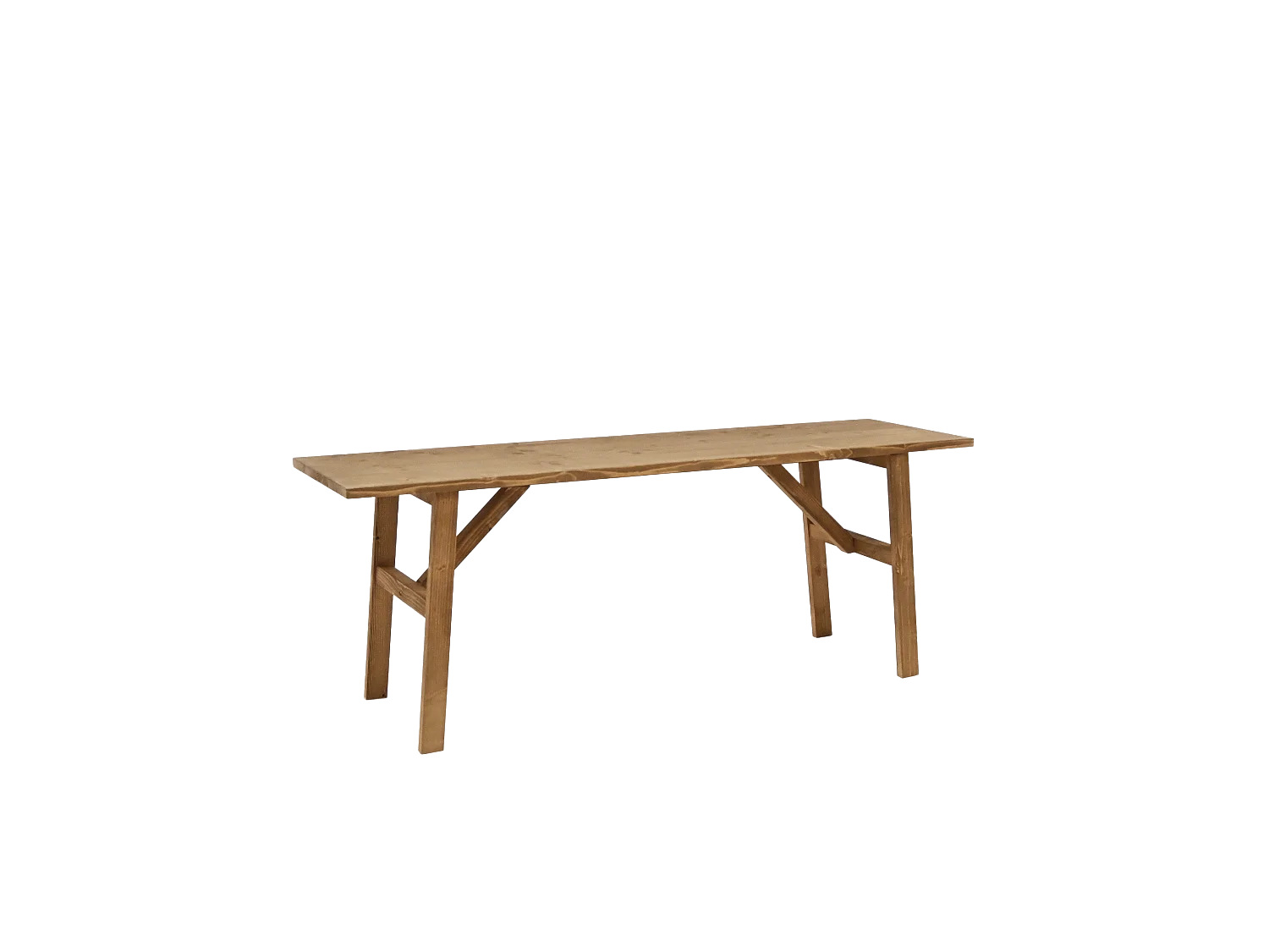 Banqueta de madera maciza en tono roble oscuro de 120x45cm - SIEP - DECOWOOD