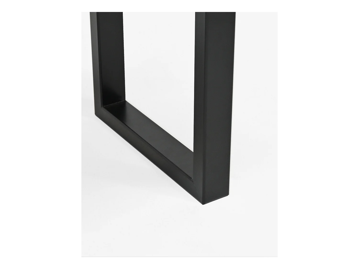 Banc en bois de pin et fer naturel et noir 100x45cm