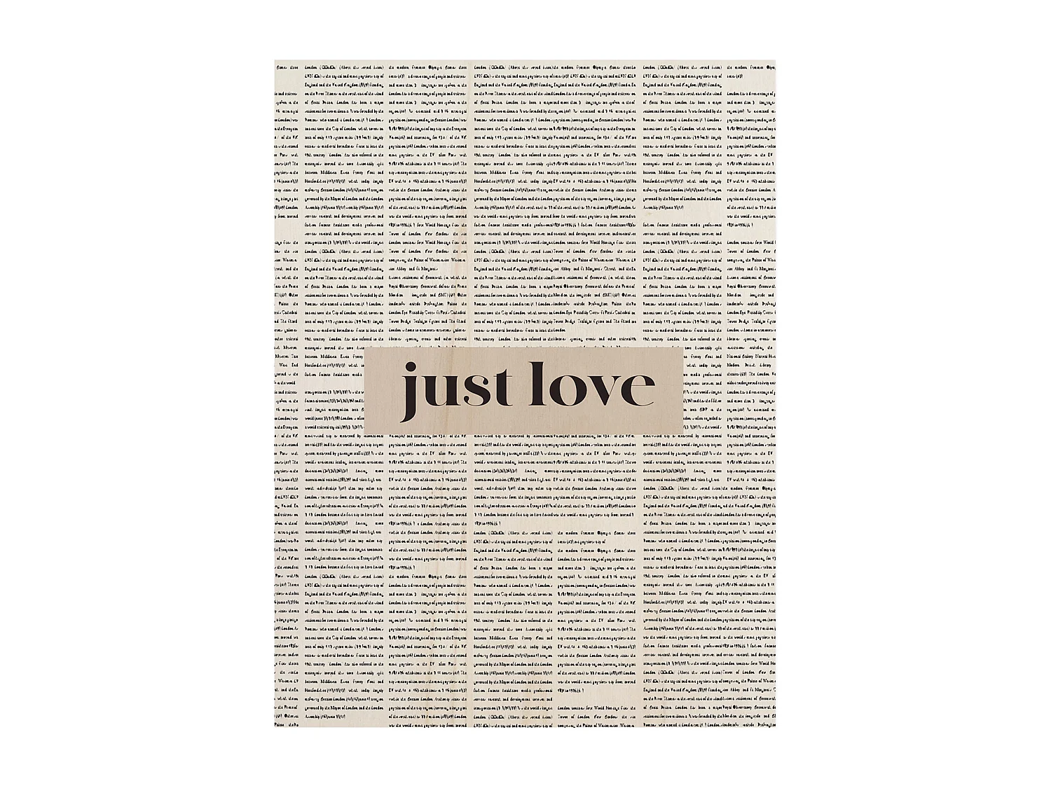 Cuadro de madera Just Love