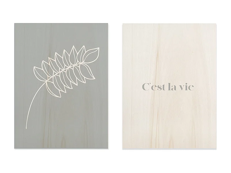 Pack de 2 cuadros C'est la vie blue