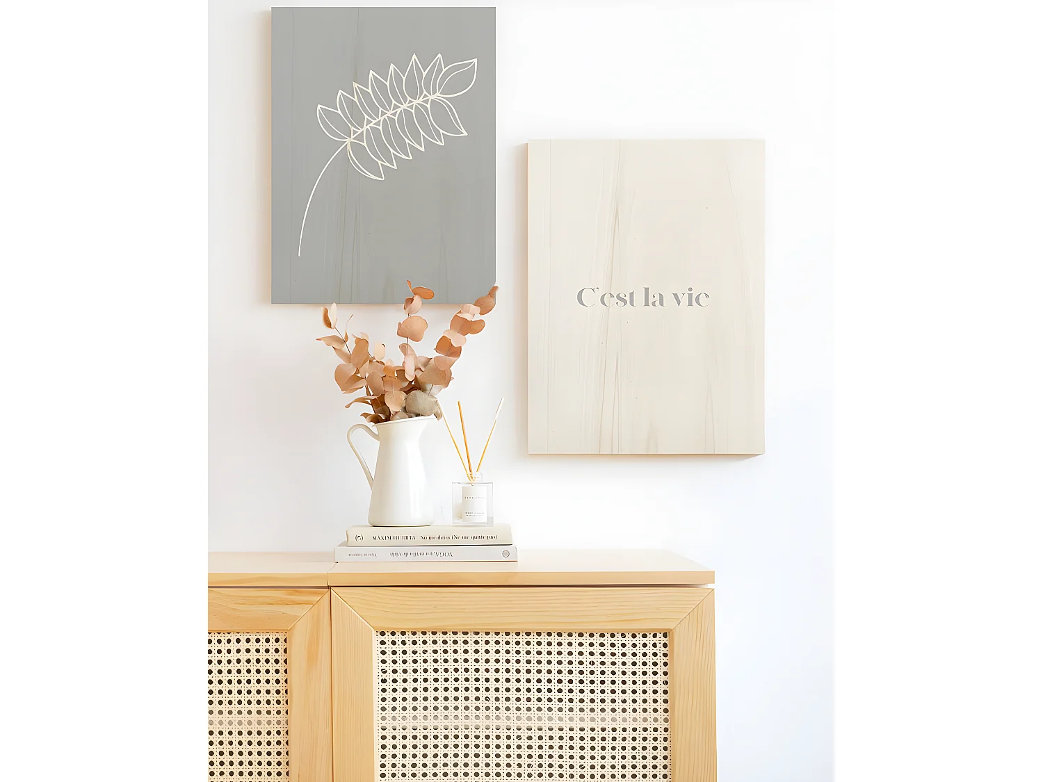 Pack de 2 cuadros C'est la vie blue