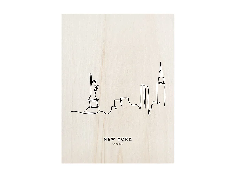 Cuadro de madera New York Skyline
