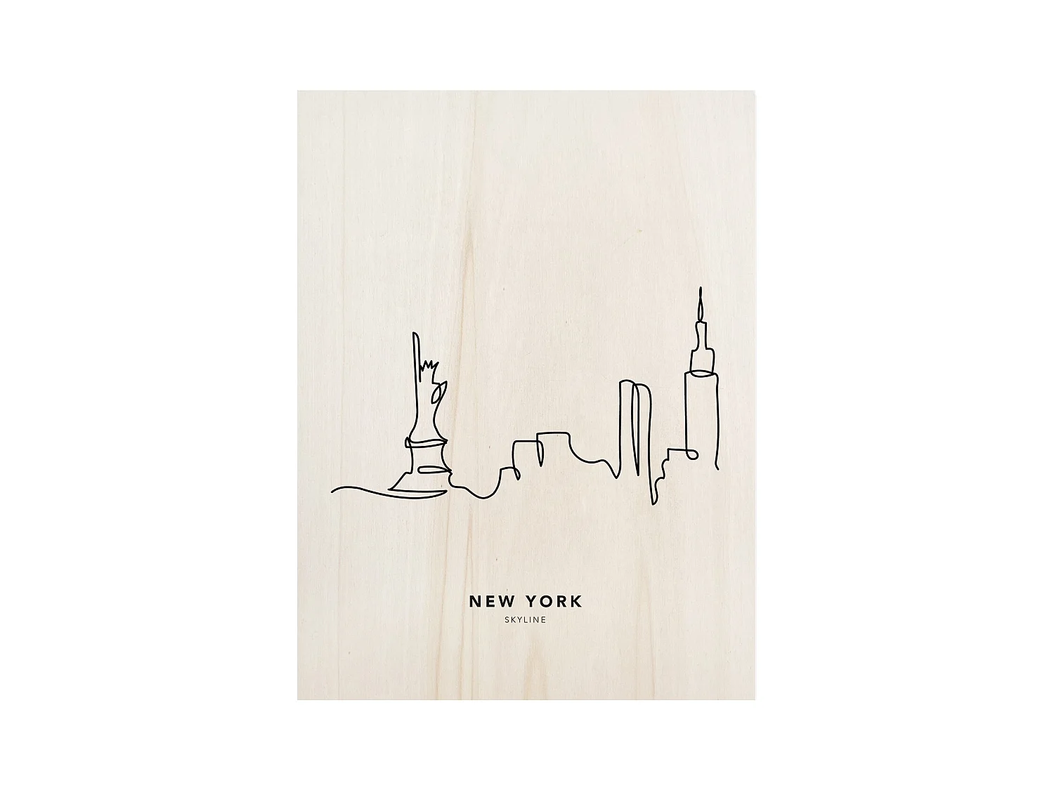 Cuadro de madera New York Skyline