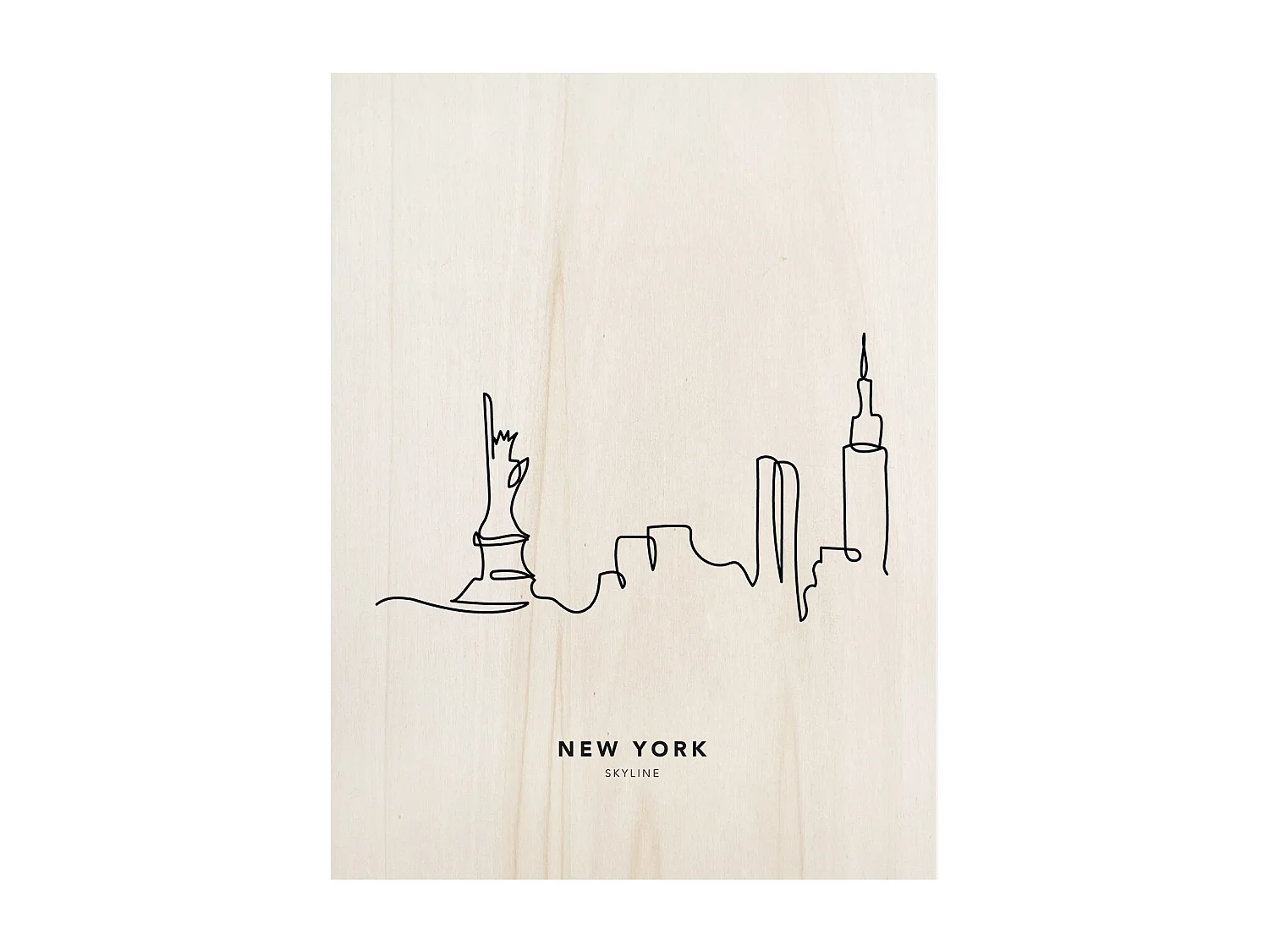 Cuadro de madera New York Skyline