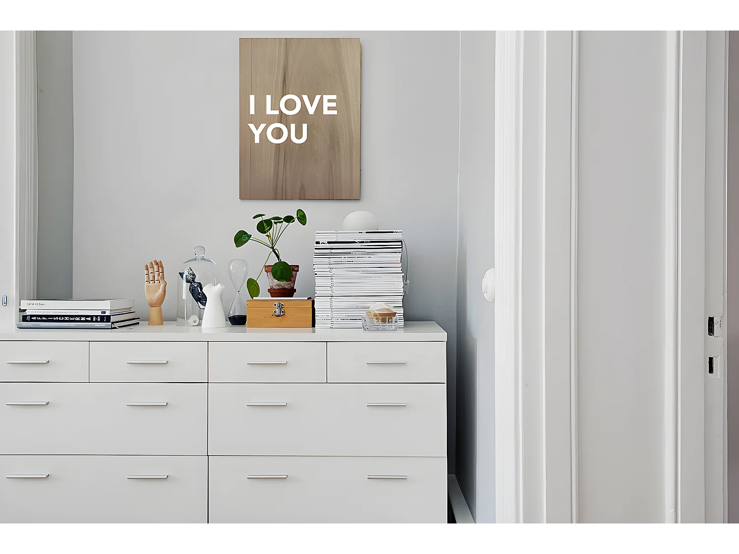 Cuadro de madera I love you