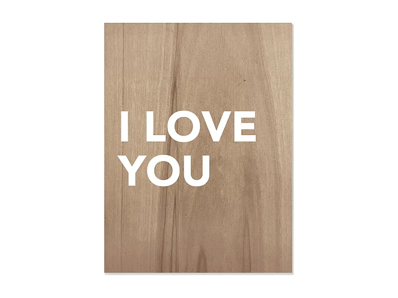 Cuadro de madera I love you
