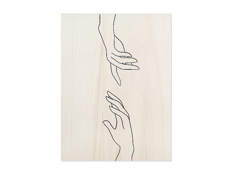 Cuadro de madera Hands