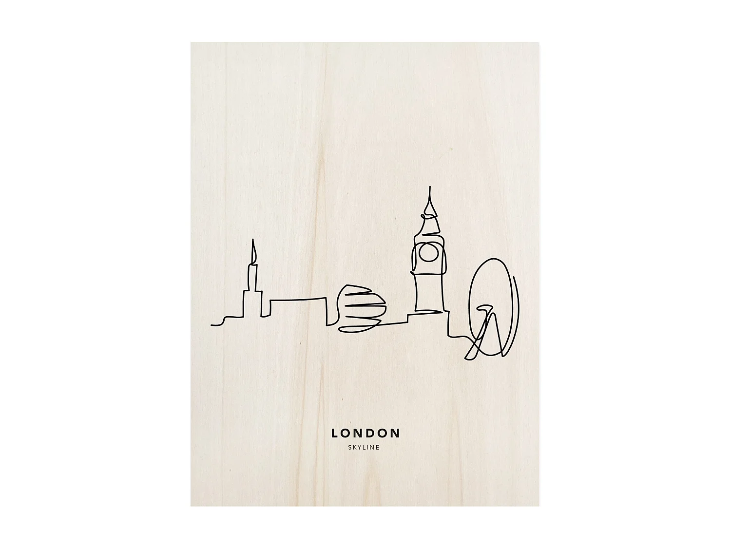 Cuadro de madera London Skyline
