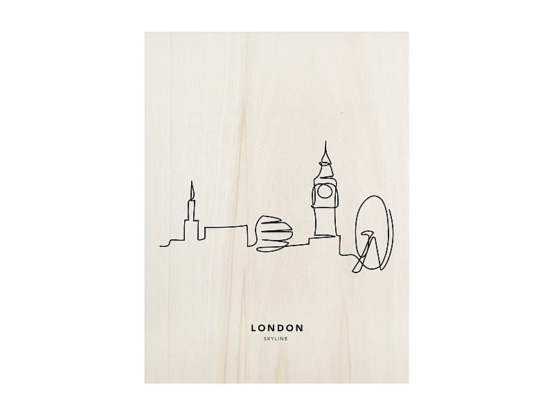 Cuadro de madera London Skyline