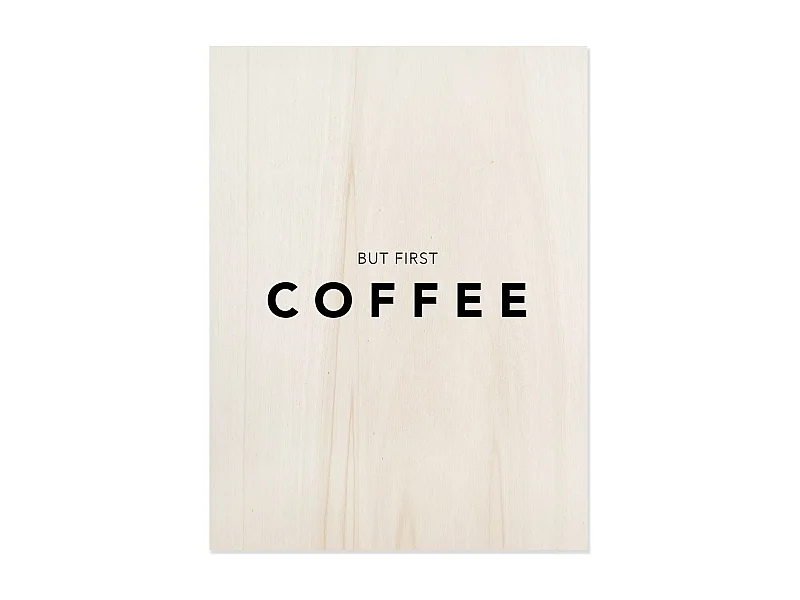 Cuadro de madera First Coffee