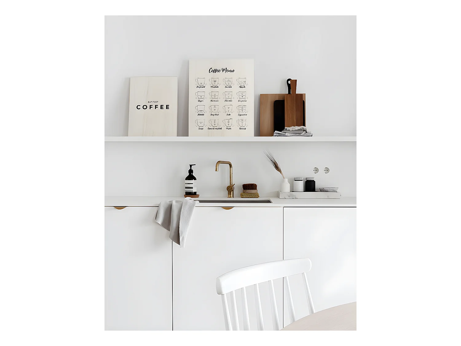 Cuadro de madera First Coffee