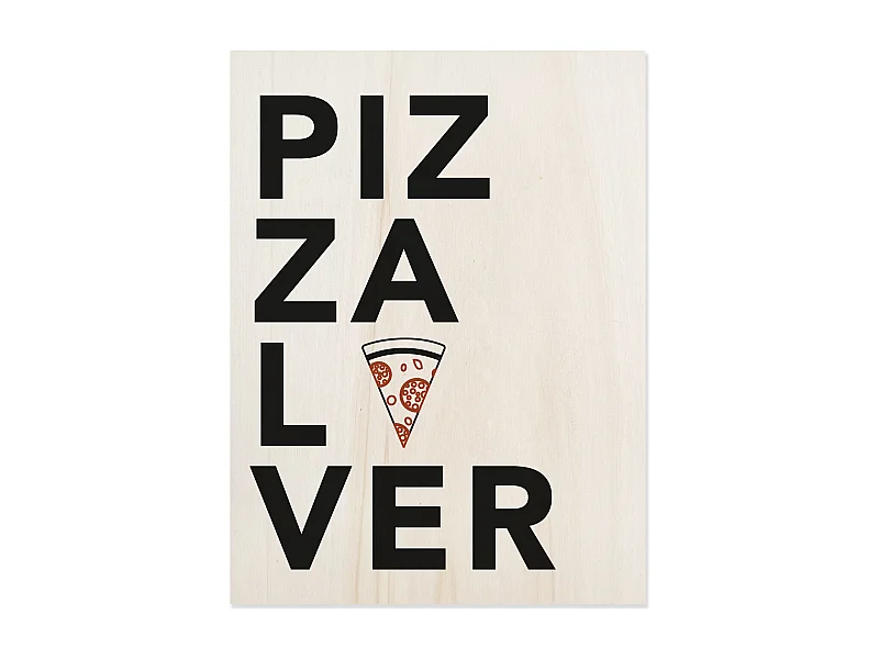 Cuadro de madera Pizza Lover