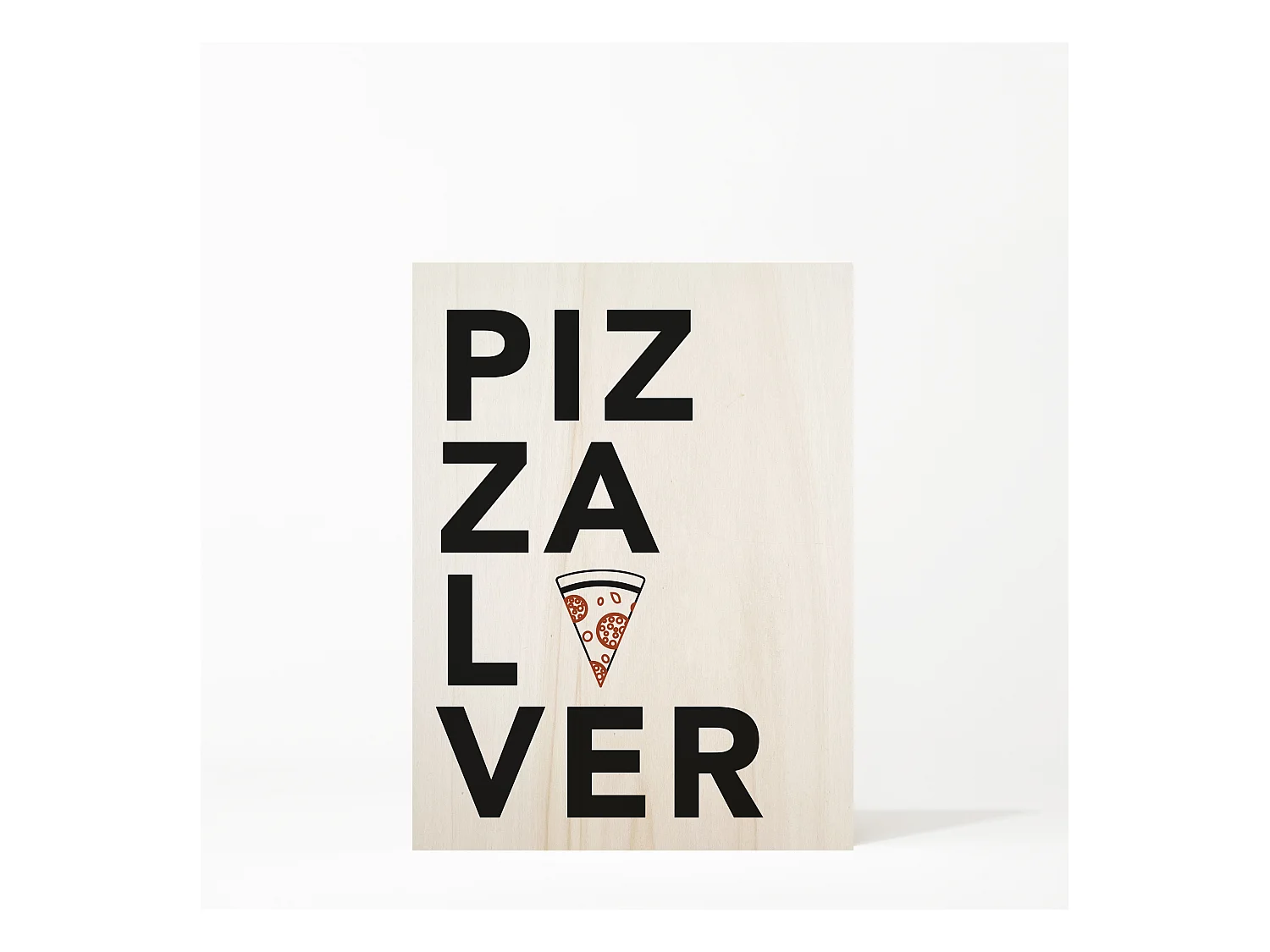 Cuadro de madera Pizza Lover