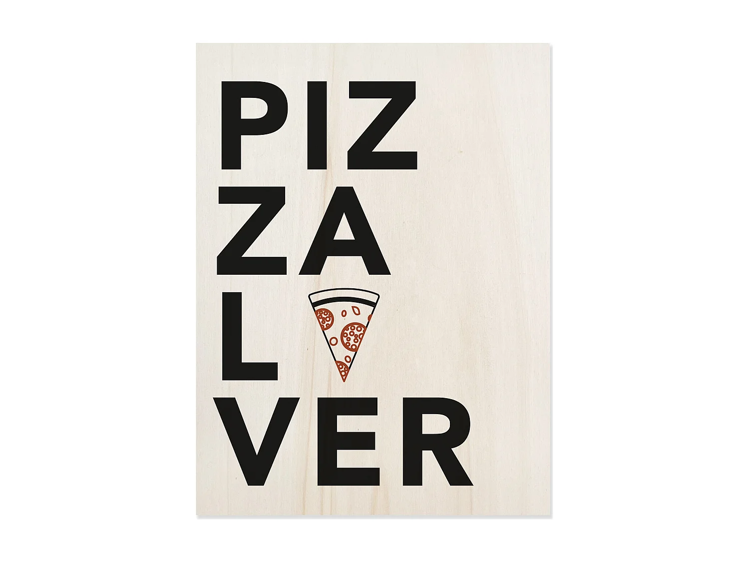 Cuadro de madera Pizza Lover