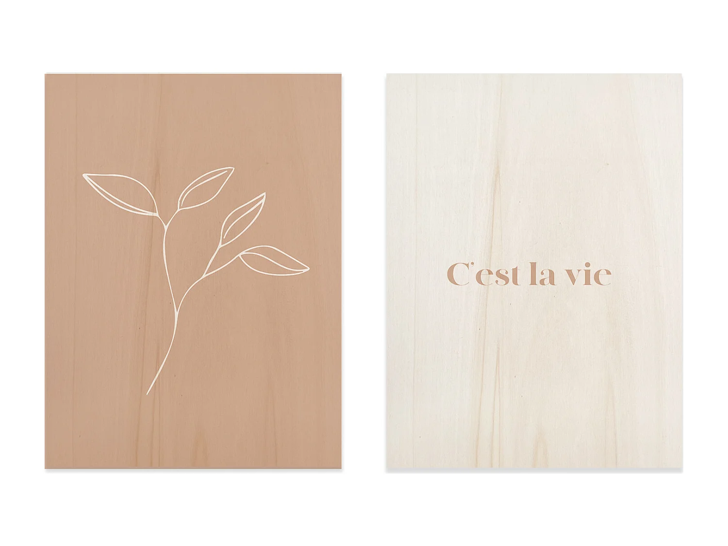 Pack de 2 cuadros C'est la vie red