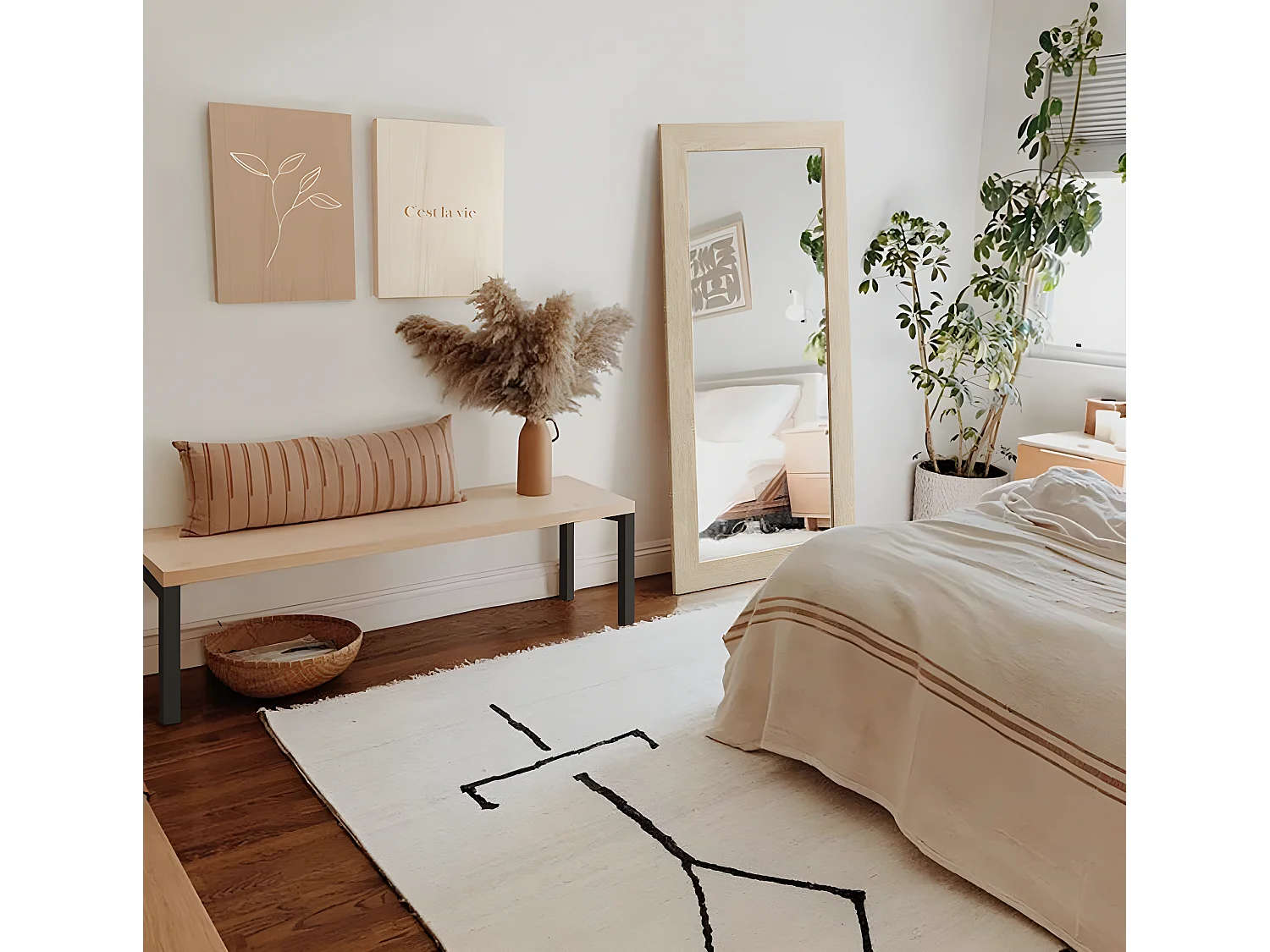 Pack de 2 cuadros C'est la vie red