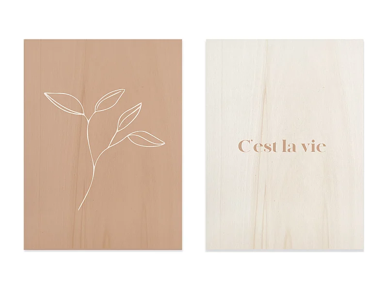 Pack de 2 cuadros C'est la vie red