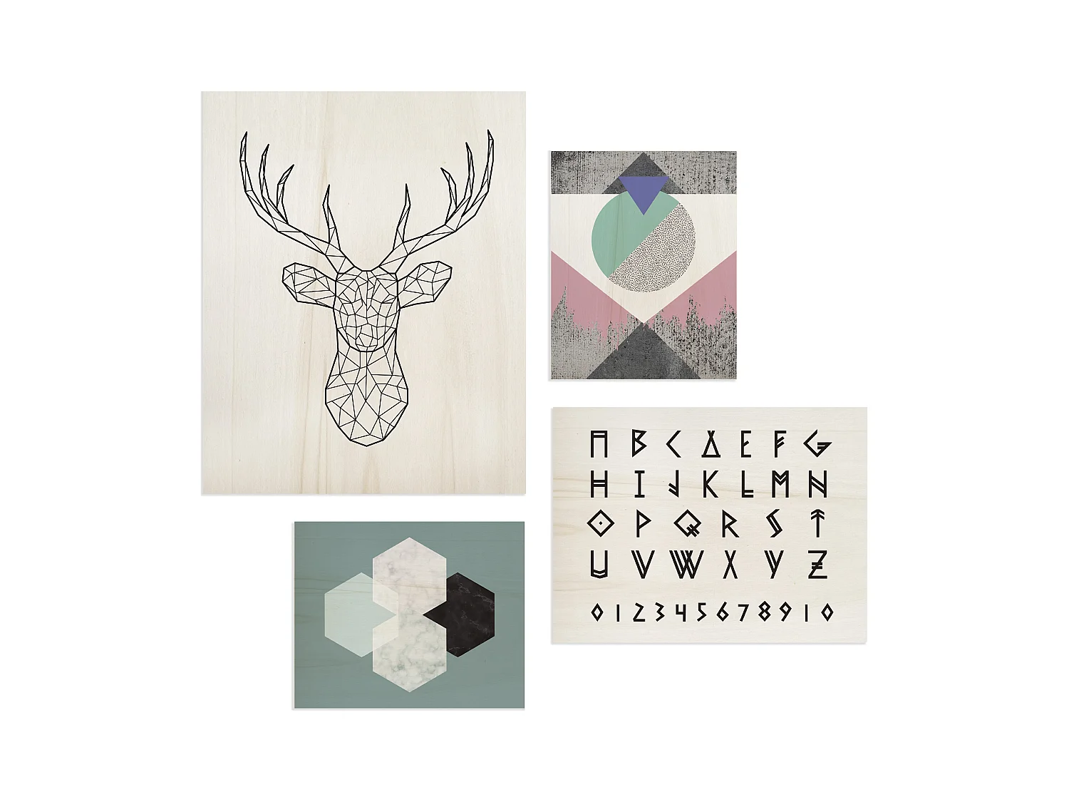 Pack de cuadros con motivos nórdicos