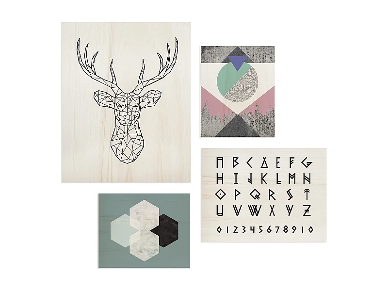 Pack de cuadros con motivos nórdicos