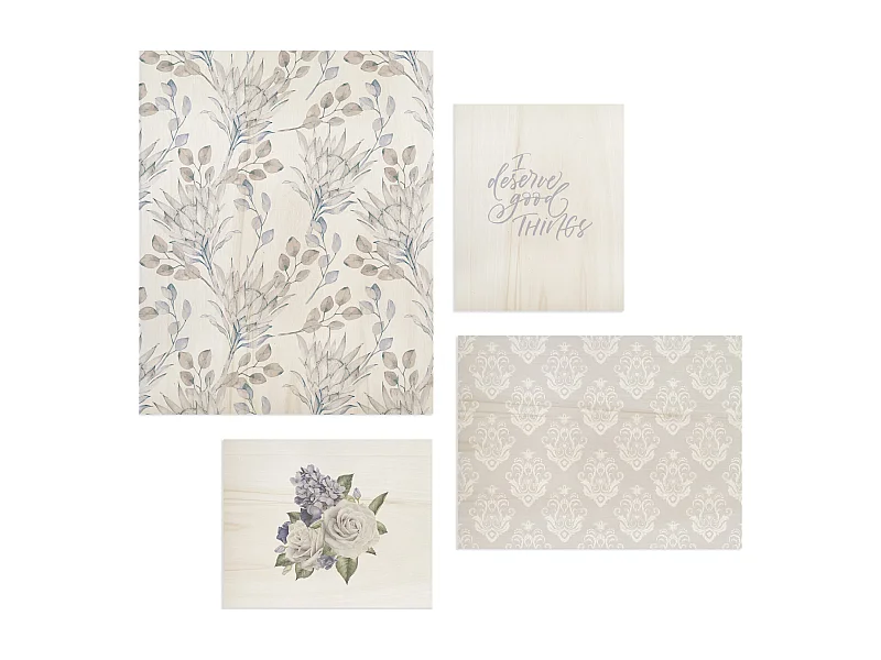 Pack de cuadros con motivos florales