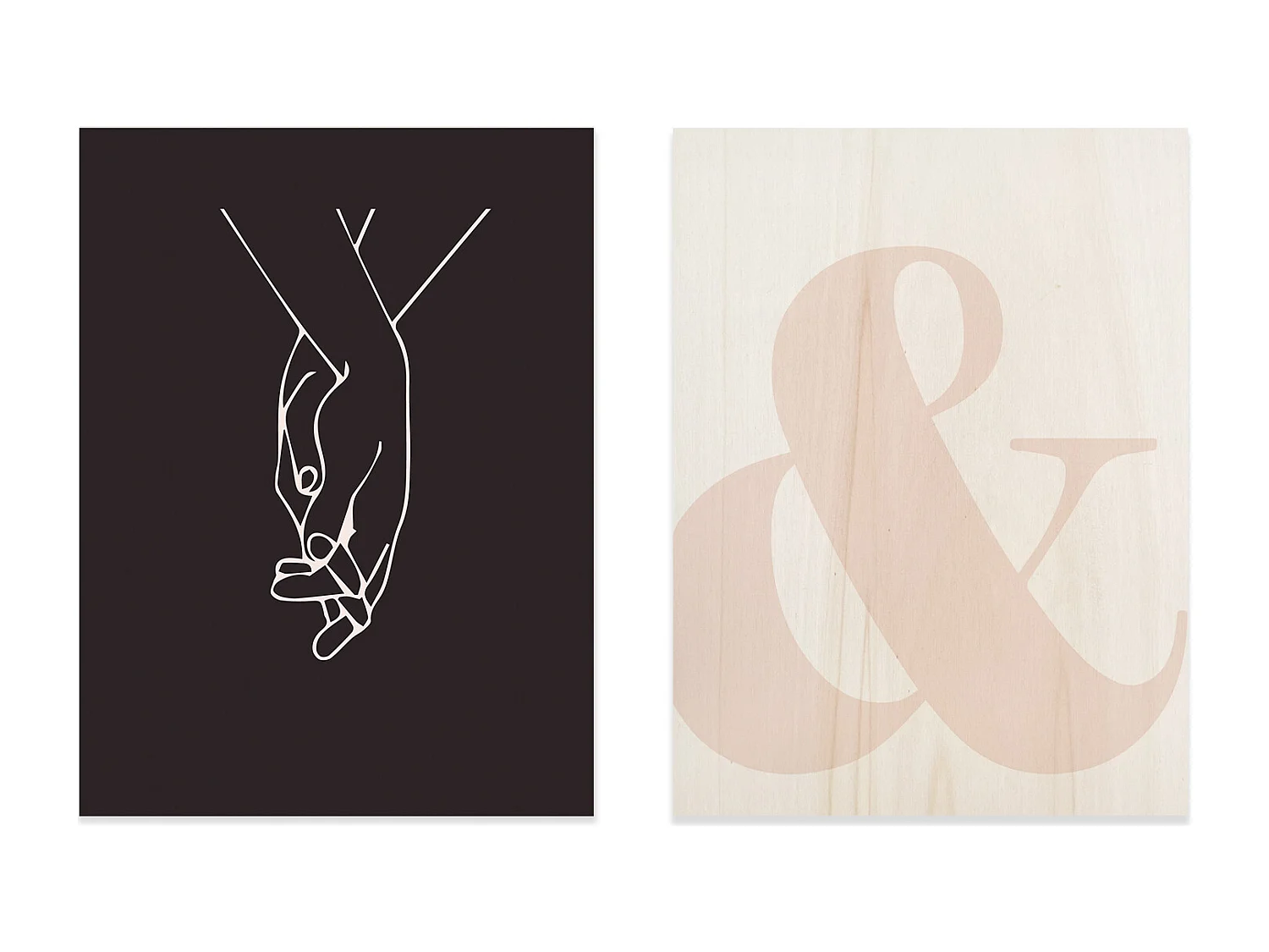 Pack de 2 cuadros Black hands