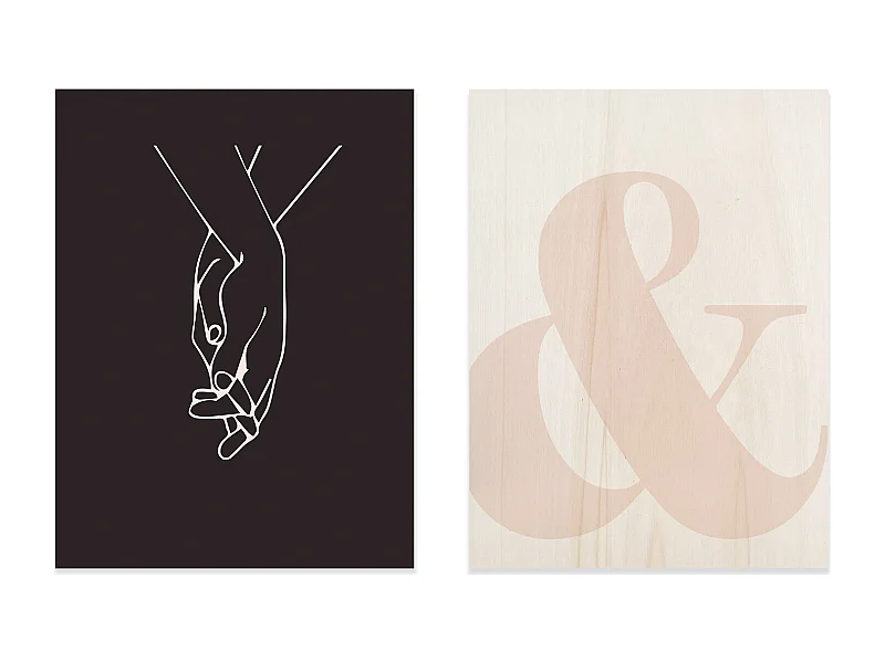 Pack de 2 cuadros Black hands